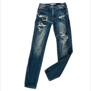 KanCan skinny jeans torn ripped size 26